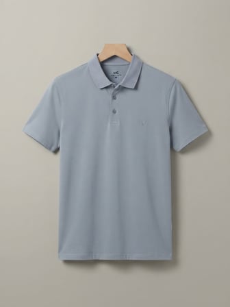Maccali Lila Erkek Büyük Beden Bol Basic Polo Yaka Tişört