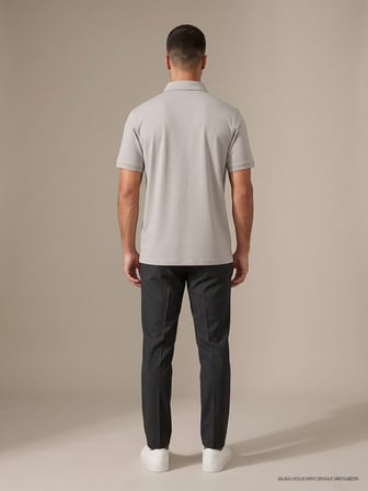 Maccali Gri Erkek Kısa Kollu Basic Polo Yaka Gömlek