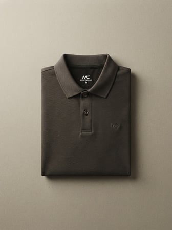 Maccali Kahve Erkek İthal Dokulu Basic Polo Yaka Tişört