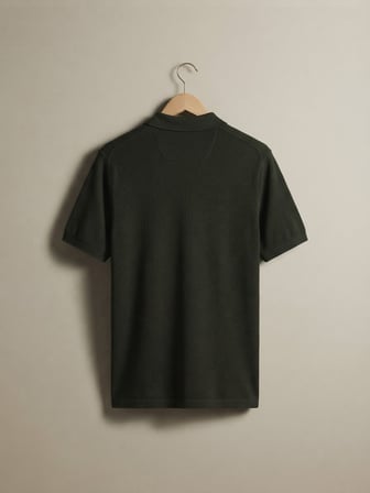 Maccali Yeşil Erkek İthal Dokulu Basic Polo Yaka Tişört