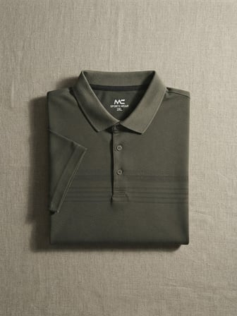 Maccali Haki Erkek Büyük Beden Baskı Detaylı Polo Yaka Tişört