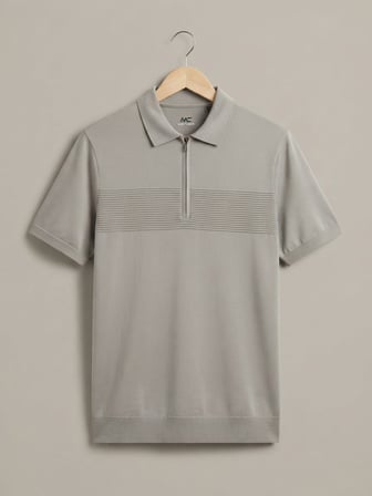 Maccali Gri Erkek Polo Yaka Triko Tişört