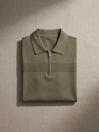 Maccali Haki Erkek Polo Yaka Triko Tişört