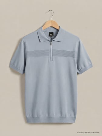 Maccali Mavi Erkek Polo Yaka Triko Tişört