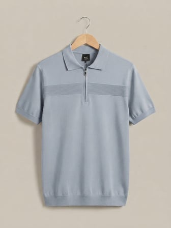 Maccali Mavi Erkek Polo Yaka Triko Tişört