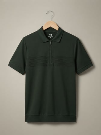 Maccali Yeşil Erkek Polo Yaka Triko Tişört