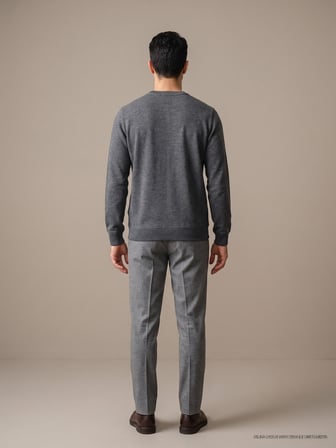 Maccali Antrasit Erkek İki İplik Bisiklet Yaka Sweatshirt