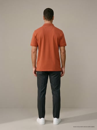 Maccali Kiremit Erkek Yazlık Basic Polo Yaka Tişört