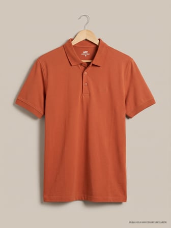Maccali Kiremit Erkek Yazlık Basic Polo Yaka Tişört