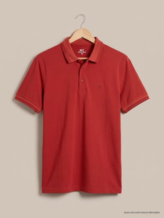 Maccali Kırmızı Erkek Yazlık Basic Polo Yaka Tişört