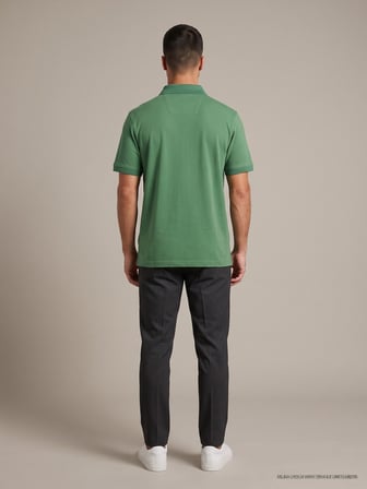 Maccali Yeşil Erkek Yazlık Basic Polo Yaka Tişört