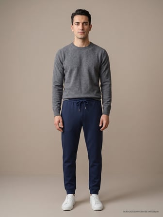 Maccali İndigo Erkek Double Face Jogger Eşofman Altı