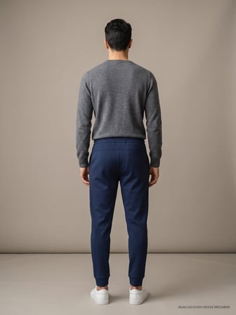 Maccali İndigo Erkek Double Face Jogger Eşofman Altı