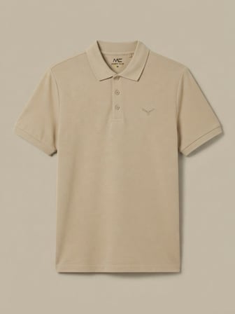Maccali Bej Erkek Pike Kısa Kollu Polo Yaka Tişört