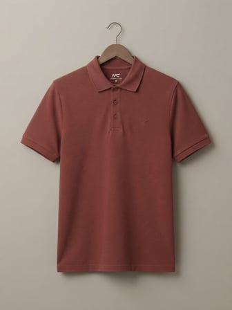 Maccali Bordo Erkek Pike Kısa Kollu Polo Yaka Tişört
