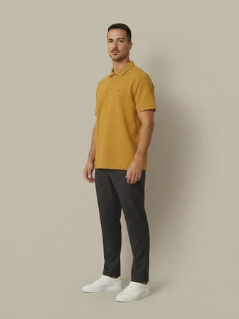 Maccali Hardal Erkek Pike Kısa Kollu Polo Yaka Tişört