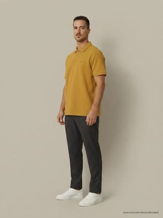 Maccali Hardal Erkek Pike Kısa Kollu Polo Yaka Tişört
