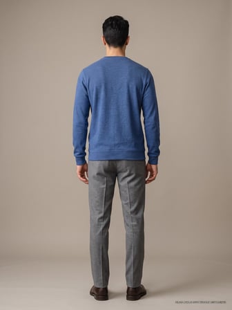 Maccali Saks Erkek Selanik Bisiklet Yaka Sweatshirt