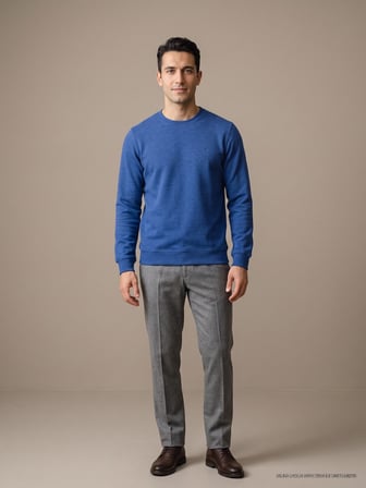 Maccali Saks Erkek Selanik Bisiklet Yaka Sweatshirt