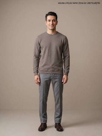 Maccali Vizon Erkek Selanik Bisiklet Yaka Sweatshirt