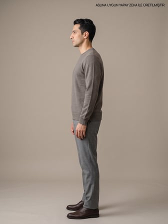 Maccali Vizon Erkek Selanik Bisiklet Yaka Sweatshirt