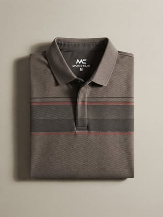 Maccali Füme Erkek Büyük Beden Rahat Kalıp Polo Yaka Tişört