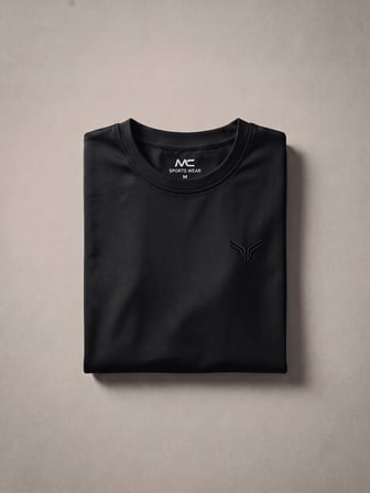 Maccali Siyah Erkek Bisiklet Yaka Basic Tişört