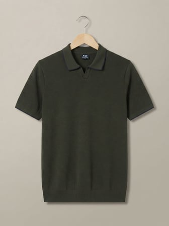 Maccali Haki Erkek Büyük Beden Bol Polo Yaka Tişört