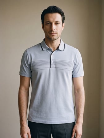 Maccali Bebe Mavisi Erkek Göğüs Bantlı Pike Polo Yaka Tişört