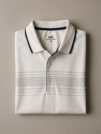 Maccali Beyaz Erkek Göğüs Bantlı Pike Polo Yaka Tişört