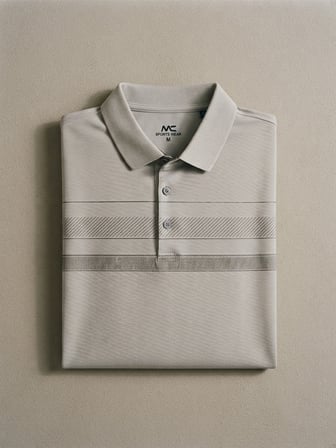 Maccali Gri Erkek Göğüs Bantlı Triko Polo Yaka Tişört