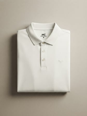 Maccali Beyaz Erkek Basic Polo Yaka Tişört