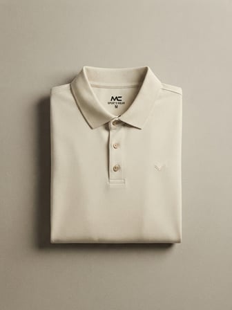 Maccali Krem Erkek Basic Polo Yaka Tişört