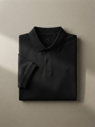 Maccali Siyah Erkek Basic Polo Yaka Tişört