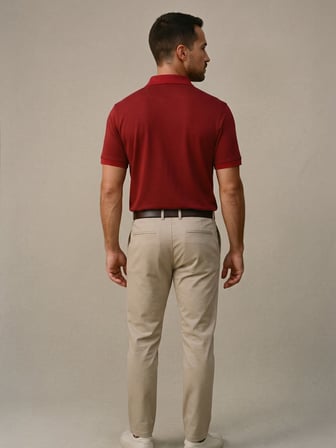 Maccali Bordo Erkek Amblemli Basic Polo Yaka Tişört