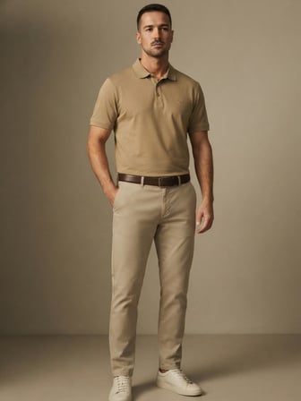 Maccali Camel Erkek Amblemli Basic Polo Yaka Tişört
