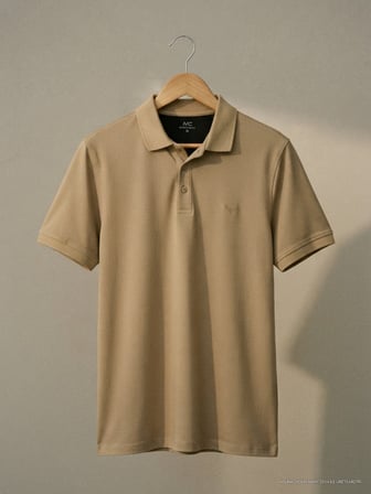 Maccali Camel Erkek Amblemli Basic Polo Yaka Tişört