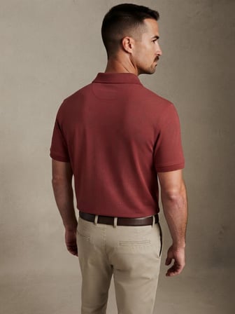 Maccali Kiremit Erkek Amblemli Basic Polo Yaka Tişört