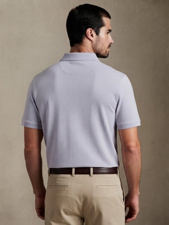 Maccali Lila Erkek Amblemli Basic Polo Yaka Tişört