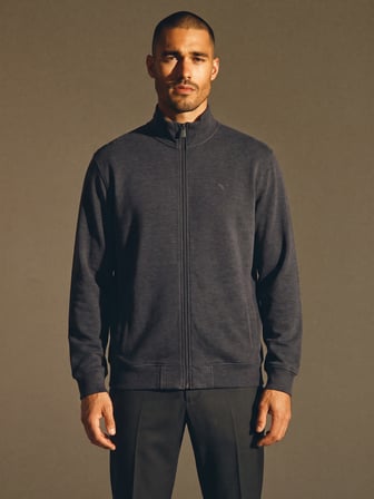 Maccali Vizon Erkek Büyük Beden Pamuklu Fermuarlı Sweatshirt