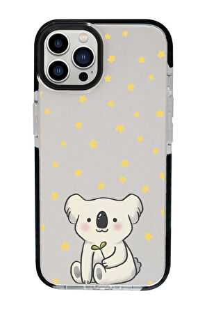 iPhone 15 Pro Max Uyumlu Koala Desenli Candy Bumper Darbe Emci Silikonlu Telefon Kılıfı 