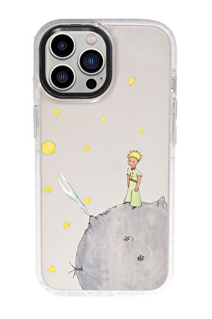 iPhone 15 Pro Uyumlu Küçük Prens Desenli Candy Bumper Darbe Emci Silikonlu Telefon Kılıfı 