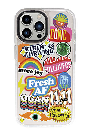 iPhone 15 Pro Uyumlu Fresh Desenli Candy Bumper Darbe Emci Silikonlu Telefon Kılıfı 
