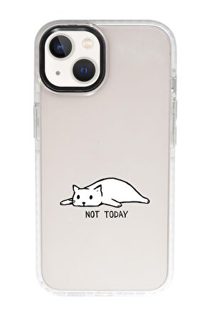 iPhone 15 Uyumlu Not Today Desenli Candy Bumper Darbe Emci Silikonlu Telefon Kılıfı 