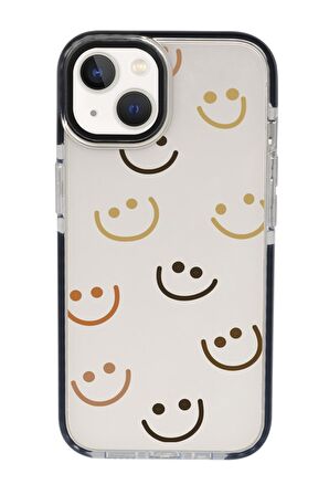 iPhone 15 Uyumlu Smile Desenli Candy Bumper Darbe Emci Silikonlu Telefon Kılıfı 