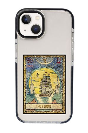 iPhone 15 Uyumlu The Moon Desenli Candy Bumper Darbe Emci Silikonlu Telefon Kılıfı 