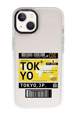 iPhone 15 Uyumlu Tokyo Desenli Candy Bumper Darbe Emci Silikonlu Telefon Kılıfı 