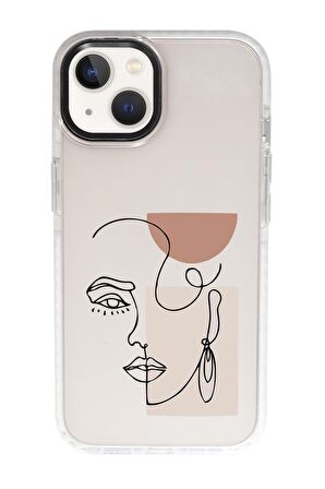 iPhone 15 Uyumlu Women Art Desenli Candy Bumper Darbe Emci Silikonlu Telefon Kılıfı 