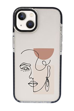 iPhone 15 Uyumlu Women Art Desenli Candy Bumper Darbe Emci Silikonlu Telefon Kılıfı 