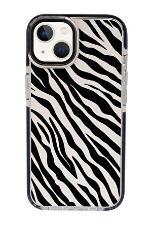 iPhone 15 Uyumlu Zebra Pattern Desenli Candy Bumper Darbe Emci Silikonlu Telefon Kılıfı 
